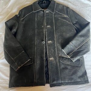 James Dean Authentic Men's Black Leather Coat
